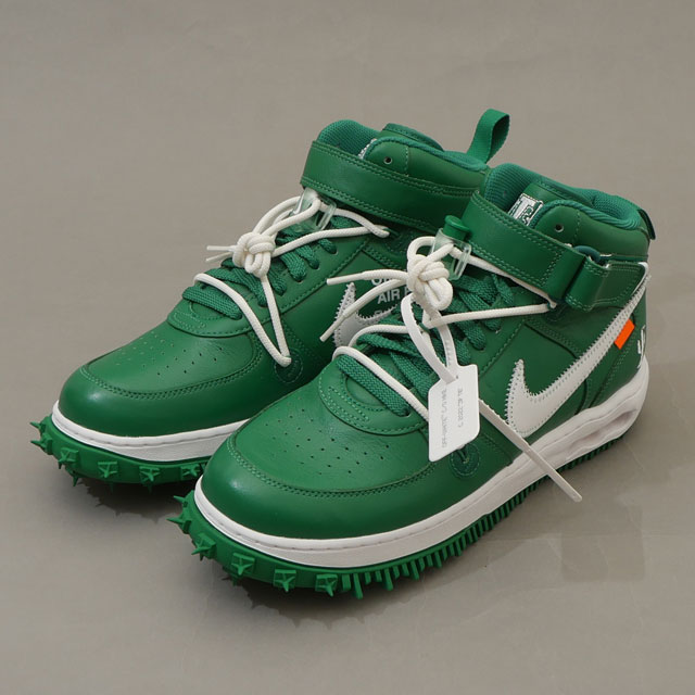 [ָݥ5ܥڡ!!]  ʥ NIKE x եۥ磻 OFF-WHITE AIR FORCE 1 MID SP LTHR ե1 PINE GREEN/WHITE-WHITE DR0500-300  28.5cm