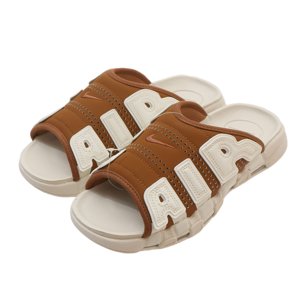 NIKE AIR MORE UPTEMPO SLIDE LT BRITISH TAN/SAIL-LT OREWOOD