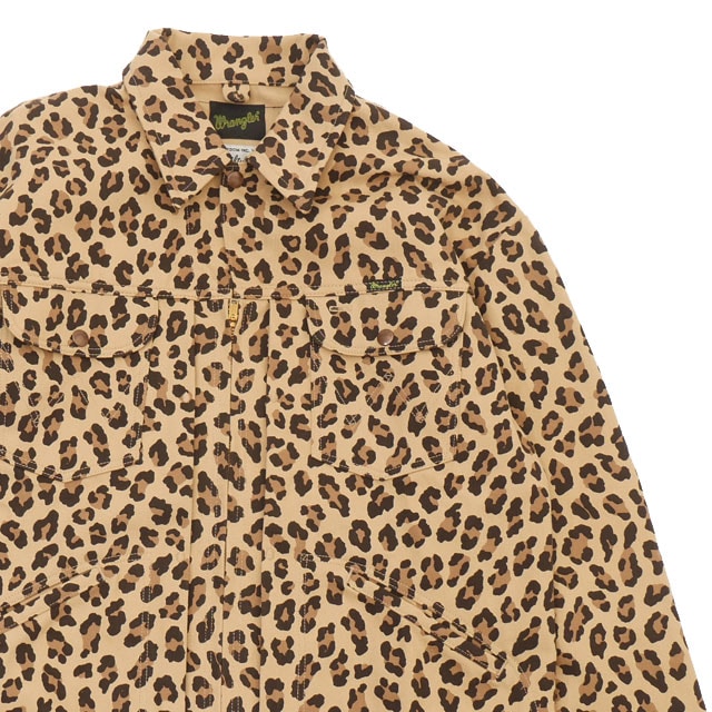 [ָݥ5ܥڡ!!]  拾ޥꥢ WACKO MARIA x 󥰥顼 WRANGLER LEOPARD TRUCKER JACKET ȥå㥱å BEIGE  M