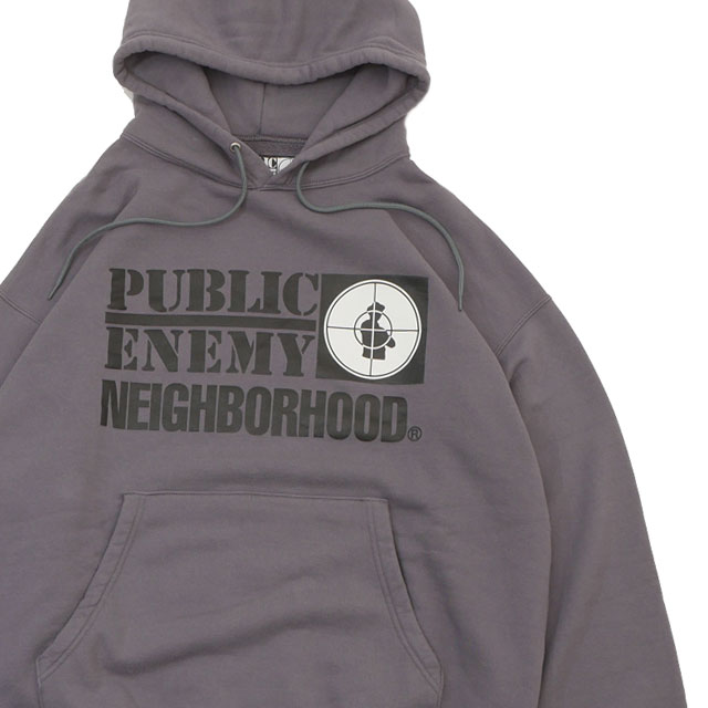 [ָݥ5ܥڡ!!]  ͥСեå NEIGHBORHOOD 23AW NHXPUBLIC ENEMY.SWEATPARKA LS åȥѡ 232UWNH-CSM01 GRAY  M 2023AW
