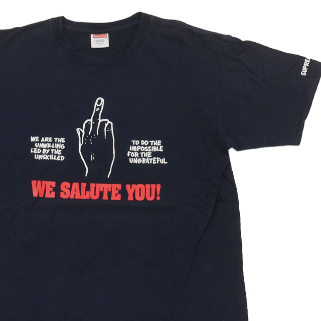 [���ָ���ݥ����5�ܥ����ڡ�����!!] ����ץ꡼�� Supreme 11SS Salute Tee T����� NAVY ��� L������ ����š� 2011SS