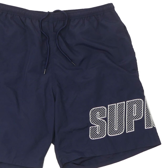 [���ָ���ݥ����5�ܥ����ڡ�����!!] ����ץ꡼�� Supreme Logo Applique Water Short ���åץꥱ ���硼�� NAVY ��� M������ ����š�