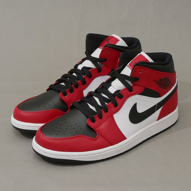 [���ָ���ݥ����5�ܥ����ڡ�����!!] ���� �ʥ��� NIKE AIR JORDAN 1 MID �������硼����1 BLACK/BLACK-GYM RED 554724-069 ��� 28.0cm