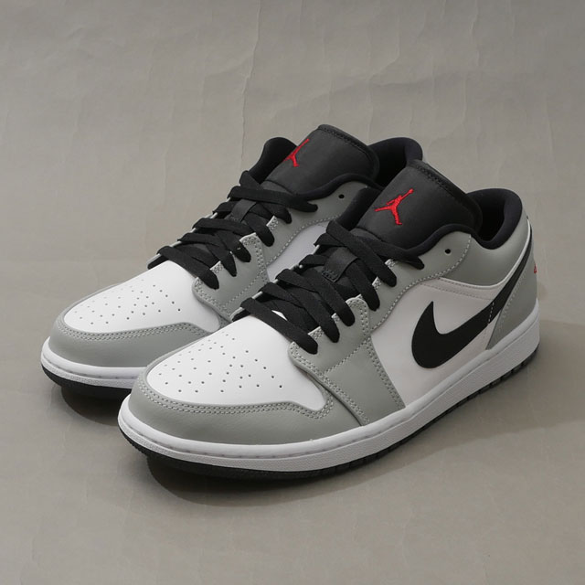 [���ָ���ݥ����5�ܥ����ڡ�����!!] ���� �ʥ��� NIKE AIR JORDAN 1 LOW �������硼����1 ����  LT SMOKE GREY/GYM RED-WHITE 553558-030 ��� 28.0cm