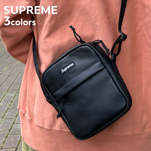 [ָݥ5ܥڡ!!]  ץ꡼ SUPREME Leather Shoulder Bag  쥶 Хå  ǥ 20 ȥ꡼  