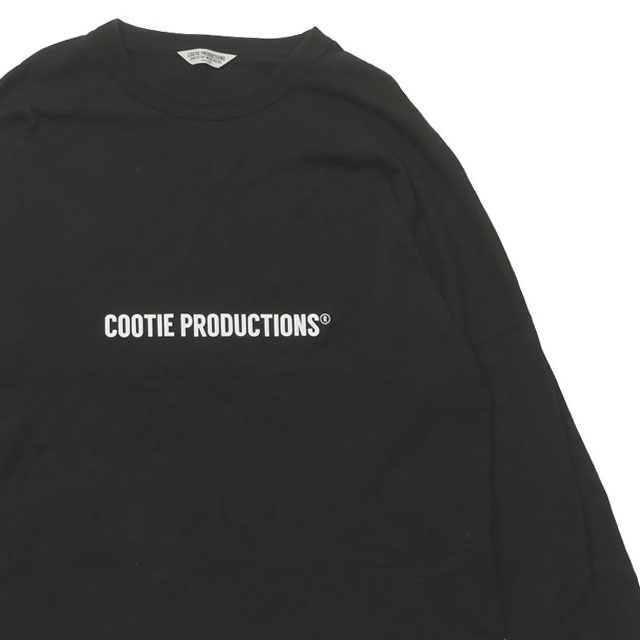 [ָݥ5ܥڡ!!] ƥץ COOTIE PRODUCTIONS  FOOTBALL OVERSIZED L/S TEE ĹµT BLACK  Mš