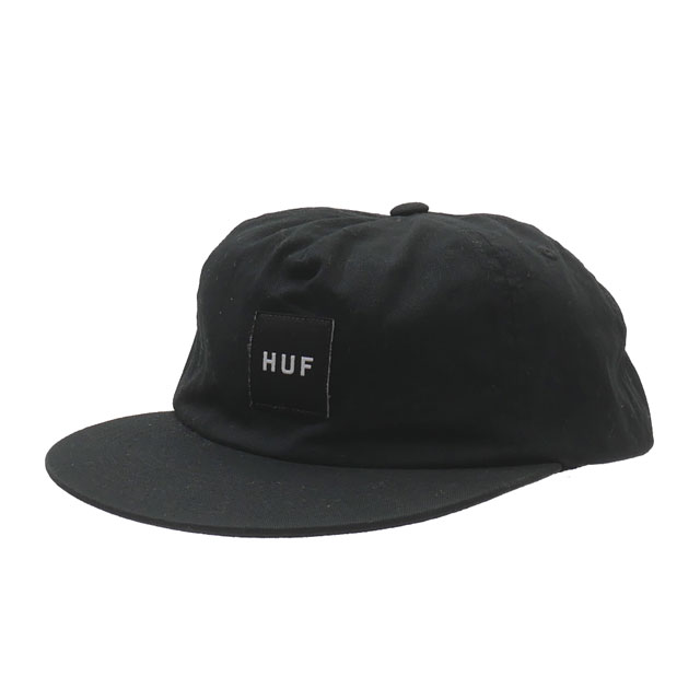 [���ָ���ݥ����5�ܥ����ڡ�����!!] �ϥ� HUF BOX SNAPBACK CAP ���ʥåץХå� ����å� BLACK ��� FREE������ ����š�