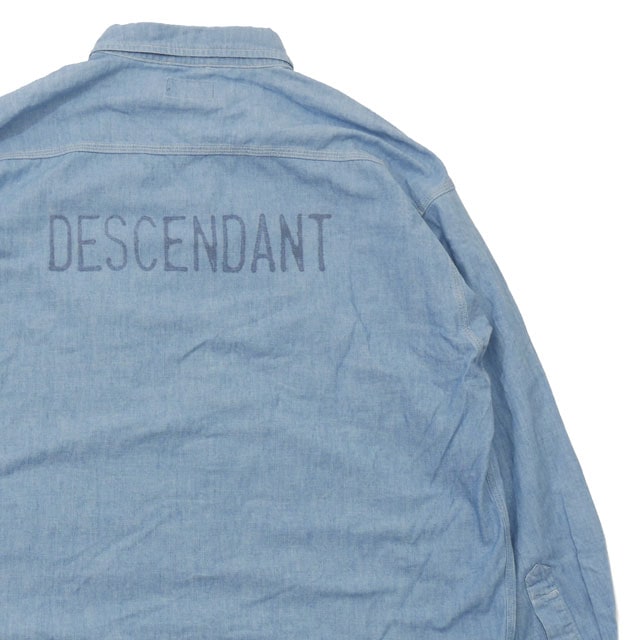[ָݥ5ܥڡ!!] ǥ DESCENDANT VANNIG CHAMBRAY SHIRT ֥졼 Ĺµ INDIGO  2 š