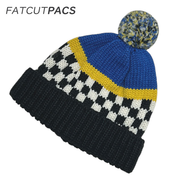 [���ָ���ݥ����5�ܥ����ڡ�����!!] ���� �ե��å� ���å� �ѥå��� FAT CUT PACS Checker tone Beanie �����å��� �ӡ��ˡ� �ܥ�ܥ� ����  �ѥå��� PACS �ե��åȥ��åȥץ쥹 FAT CUT PRESS