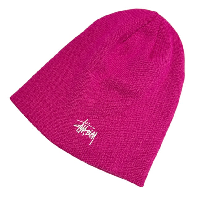 [ָݥ5ܥڡ!!]  ƥ塼 STUSSY BASIC SKULLCAP 륭å BEANIE ӡˡ ˥åȥå  ǥ FUCSHIA FREE