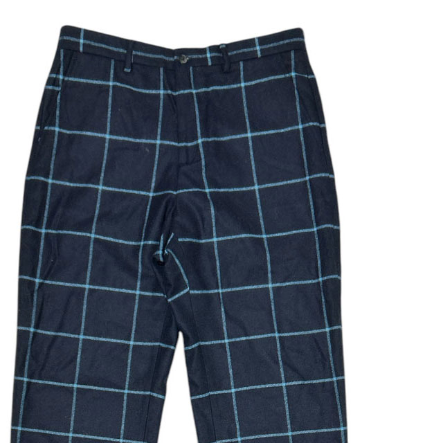 �ڴ��ָ������̲��ʡ�  ������/̤���� ����ץ꡼�� Supreme Windowpane Wool Trouser ������ɥ��ڥ��� ������ �ȥ饦���� �ѥ�� pants ��� BLUE ������32