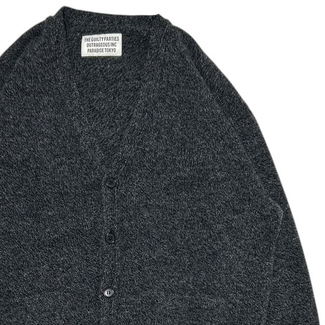 [ָݥ5ܥڡ!!]  拾ޥꥢ WACKO MARIA CLASSIC KNIT CARDIGAN ˥å ǥ CHARCOAL  M 