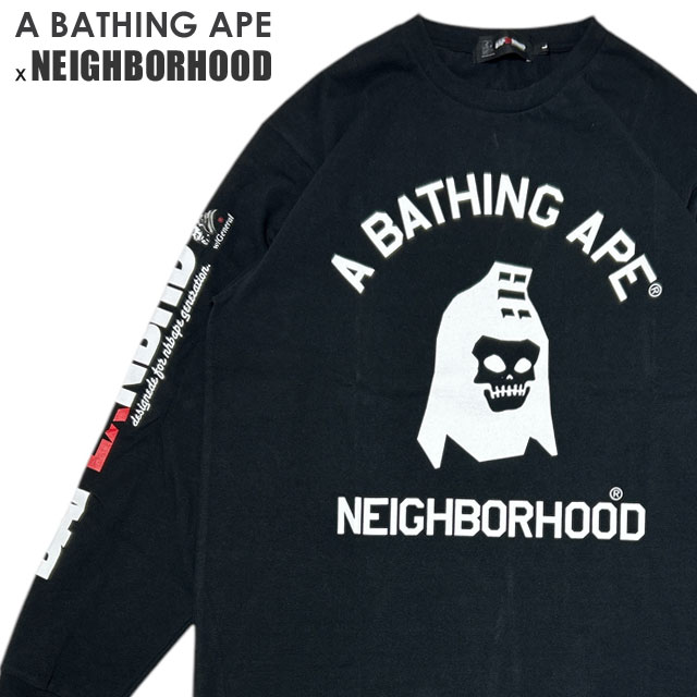 [���ָ���ݥ����5�ܥ����ڡ�����!!] ���� ������ A BATHING APE x �ͥ��С��եå� NEIGHBORHOOD L/S TEE Ĺµ T����� ��� ��ǥ����� ���� BAPExNBHD