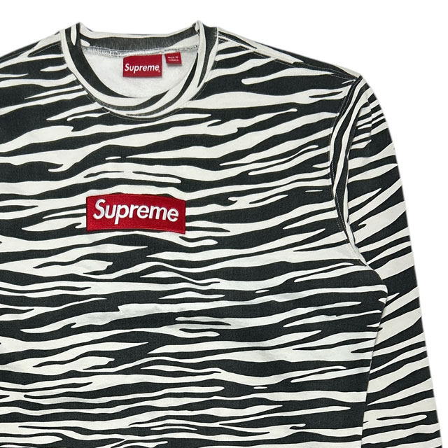 [���ָ���ݥ����5�ܥ����ڡ�����!!] ����ץ꡼�� Supreme 22FW Box Logo Crewneck �ܥå������� ���롼�ͥå� �������å� ZEBRA ��� M������ 2022FW����š�