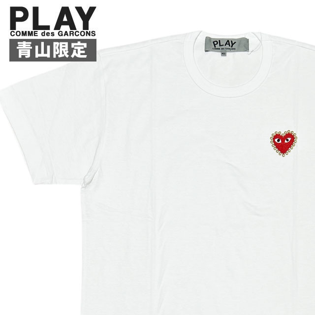 [���ָ���ݥ����5�ܥ����ڡ�����!!] ���� �ץ쥤 ����ǥ���륽�� PLAY COMME des GARCONS �Ļ����� STUDS RED HEART TEE �����å� T����� ��� ��ǥ����� �ϡ��� ���� ���� YX-T074-051