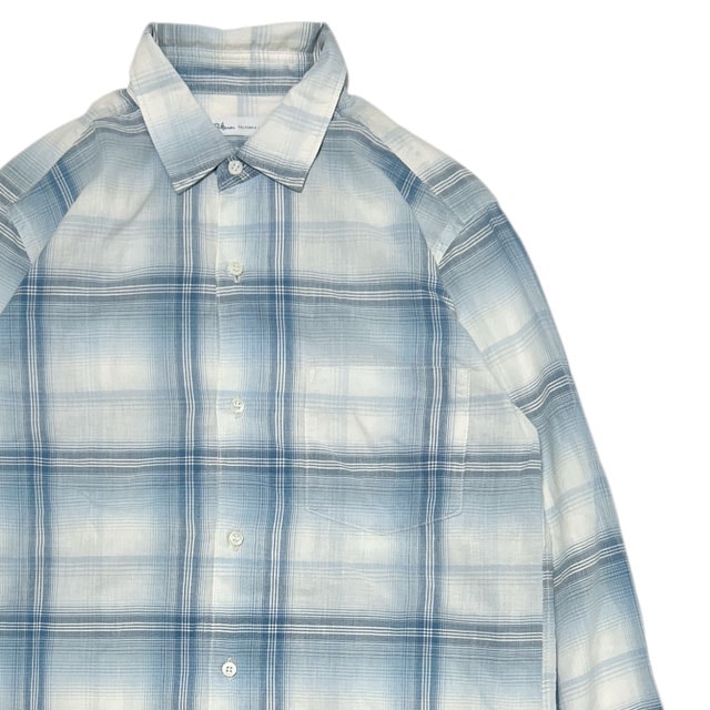 [���ָ���ݥ����5�ܥ����ڡ�����!!] ����ϡ��ޥ� Ron Herman Checked L/S Shirt  �����å� Ĺµ����� BLUE ��� M����������š�