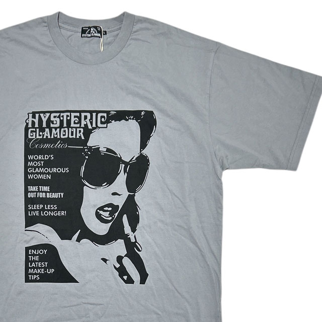 [���ָ���ݥ����5�ܥ����ڡ�����!!] ������/̤���� �ҥ��ƥ�å�����ޡ� HYSTERIC GLAMOUR COSMETICS TEE  T����� GRAY ��� L������