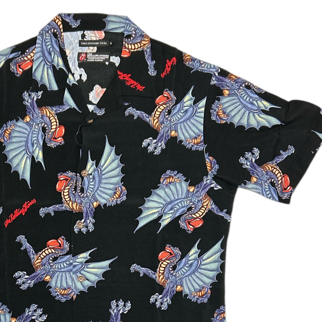 [���ָ���ݥ����5�ܥ����ڡ�����!!] ���� �ҥ��ƥ�å�����ޡ� HYSTERIC GLAMOUR x �� ������� ���ȡ��� The Rolling Stones SEPTEMBER 1973 �졼��� �ϥ磻���󥷥�� BLACK ��� L������ THEE HYSTERIC XXX