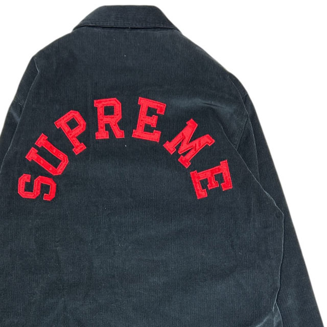 [���ָ���ݥ����5�ܥ����ڡ�����!!] ����ץ꡼�� SUPREME Corduroy Coaches Jacket �����ǥ���� ������ ���㥱�å� ���  BLACK L����������š�