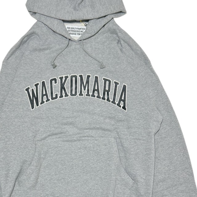 [ָݥ5ܥڡ!!]  拾ޥꥢ WACKO MARIA MIDDLE WEIGHT PULLOVER HOODED SWEAT SHIRT աǥ ѡ GRAY  L