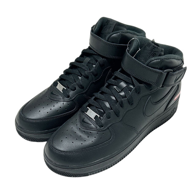 [ָݥ5ܥڡ!!]  ץ꡼ SUPREME x ʥ NIKE AIR FORCE 1 MID SP ե1 FZ8784-001 BLACK/BLACK-BLACK  27.5cm 