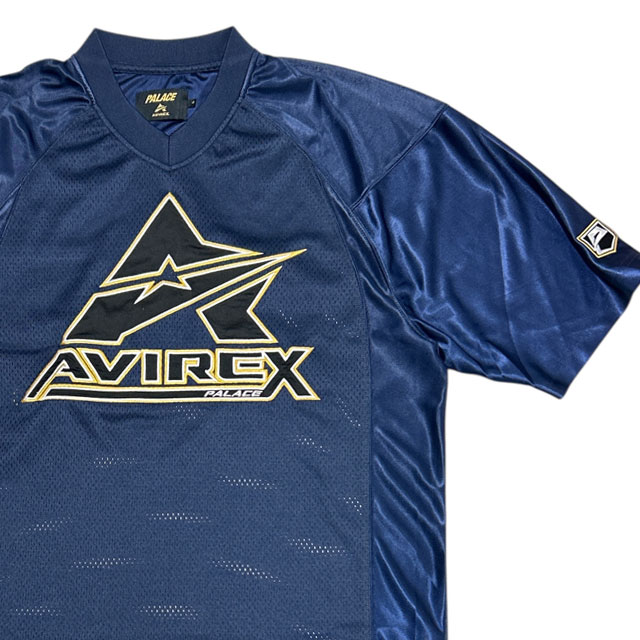 [ָݥ5ܥڡ!!] ѥ쥹 ȥܡ Palace Skateboards x å AVIREX Mesh Jersey å奸㡼 NAVY  Mš