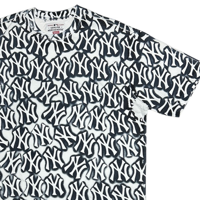 [���ָ���ݥ����5�ܥ����ڡ�����!!] ����ץ꡼�� SUPREME x �˥塼�衼������󥭡��� New York Yankees Airbrush S/S Top T�����  WHITE ��� M����������š�