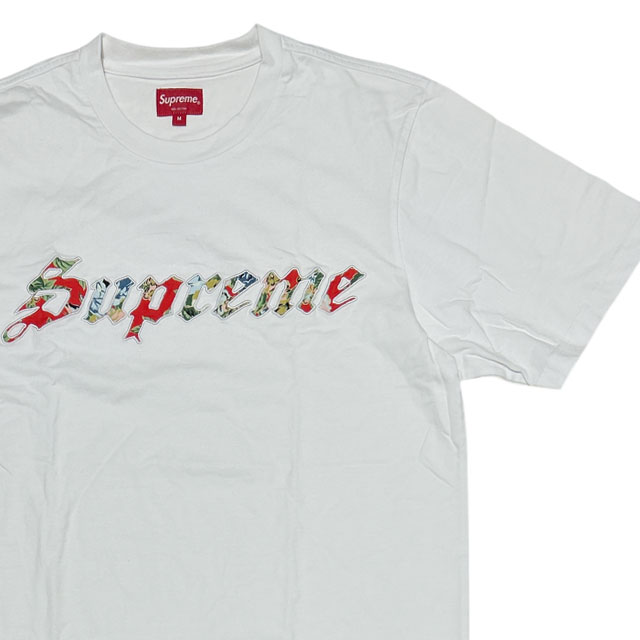 �ڲ��ʸ�ľ���ޤ����� ����ץ꡼�� SUPREME Floral Applique S/S Top T����� WHITE ��� M����������š�