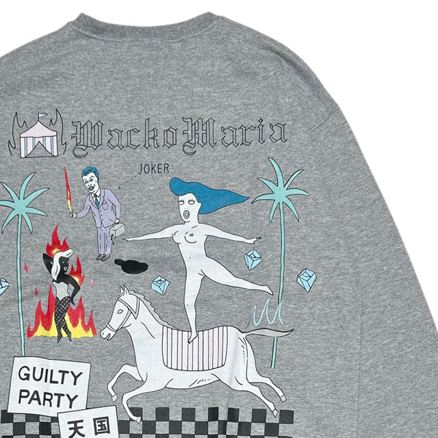 [ָݥ5ܥڡ!!]  拾ޥꥢ WACKO MARIA SWEAT SHIRT 롼å GRAY  L