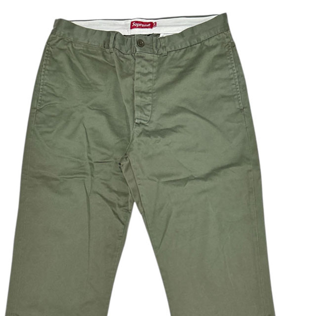 [���ָ���ݥ����5�ܥ����ڡ�����!!] ����ץ꡼�� SUPREME CHINO PANT ���Υѥ� OLIVE ��� ������34 ����š�