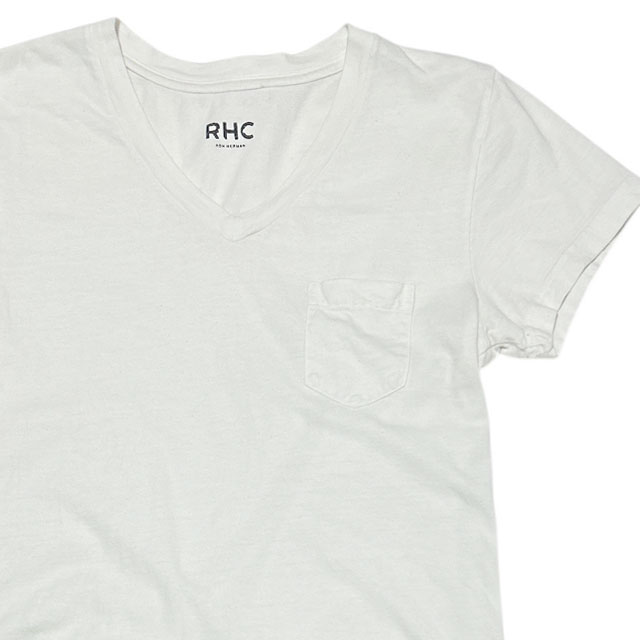 [���ָ���ݥ����5�ܥ����ڡ�����!!] ����ϡ��ޥ� RHC Ron Herman Pocket V-neck Tee �ݥ��å� V�ͥå� T����� WHITE S������ ��󥺡���š�