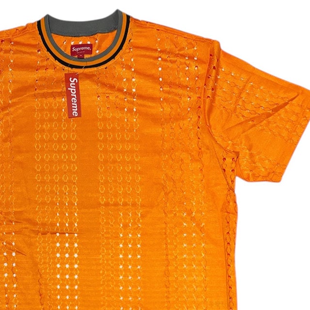 [ָݥ5ܥڡ!!] /̤ ץ꡼ SUPREME Perforated Stripe Warm Up Top T ORANGE  M