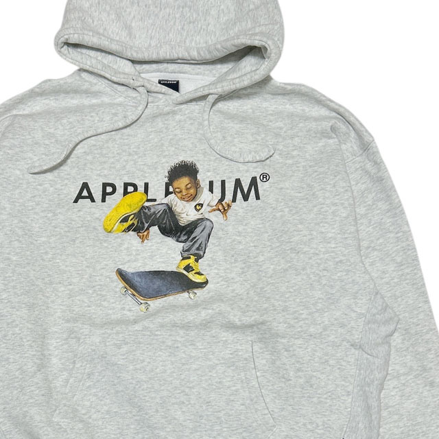 �ڲ��ʸ�ľ���ޤ����ۥ��åץ�Х� APPLEBUM Shaolin SB Boy SWEAT HOODY �������å� �ա��ǥ��� �ѡ����� ��� GRAY XL����������š�