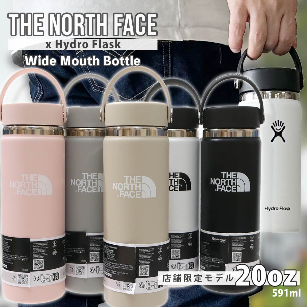 [ָݥ5ܥڡ!!]  Ρե THE NORTH FACE x ϥɥե饹 Hydro Flask Ź޸ 20oz Wide Mouth Bottle 2 Ǯ¤  ݲ ƥ쥹ܥȥ 591ml 340g  ֥顼  ǥ 