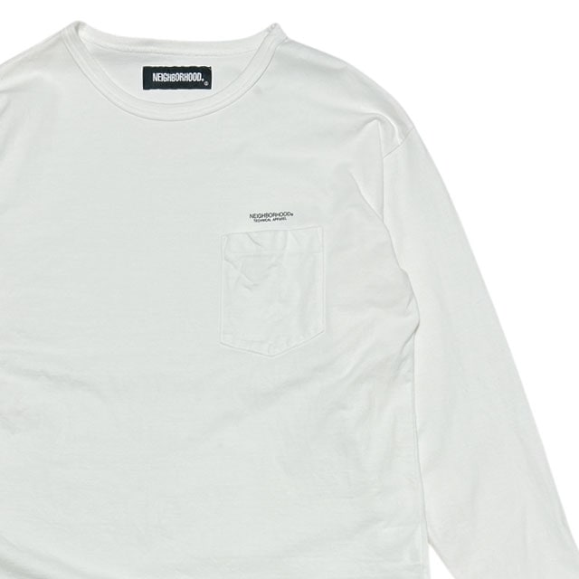 [ָݥ5ܥڡ!!] ͥСեå NEIGHBORHOOD 22SS CLASSIC-P/C-CREW.LS ݥå ĹµT WHITE  Sš2022SS