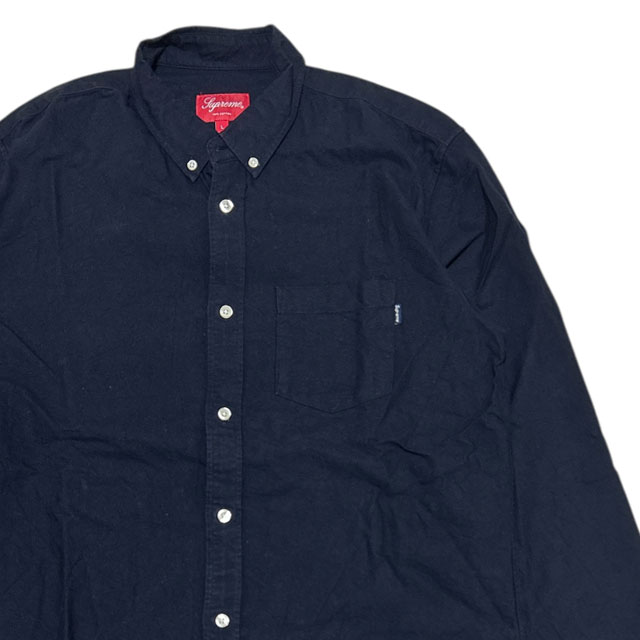 [���ָ���ݥ����5�ܥ����ڡ�����!!] ����ץ꡼�� SUPREME Button Down L/S Shirt �ܥ�������� Ĺµ����� NAVY ��� L����������š�