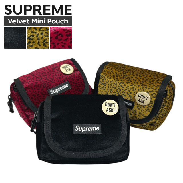 [���ָ���ݥ����5�ܥ����ڡ�����!!] ���� ����ץ꡼�� SUPREME 25FW Velvet Mini Pouch �٥�٥å� �ߥ� �ݡ��� ��� ��ǥ����� 2025FW 2025AW 25AW ���� ���ȥ꡼�� �������� ����������