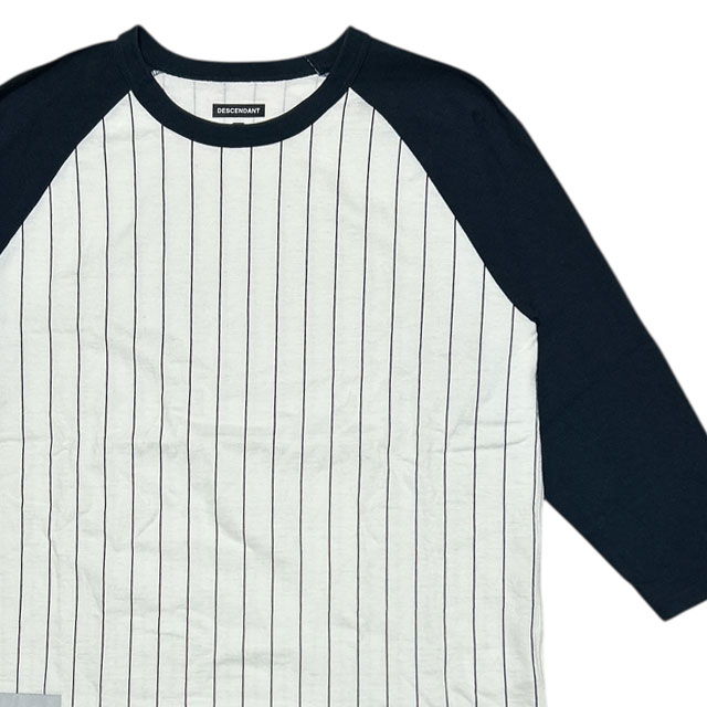 [���ָ���ݥ����5�ܥ����ڡ�����!!] �ǥ��������� DESCENDANT 22SS E.P LS BLEEK BASEBALL SHIRT ���ȥ饤�ץ١����ܡ��뼷ʬµT����� IVORY ��� 2/M������ ����š� 2022SS