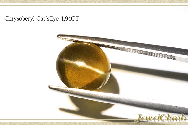 鑑別書】昭和ヴィンテージくっきり猫目大粒クリソベリルキャッツアイ4ct