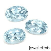 （オーバル6ｘ4mm前後）アクアマリンのリーズナブル 宝石 ルース ストーン