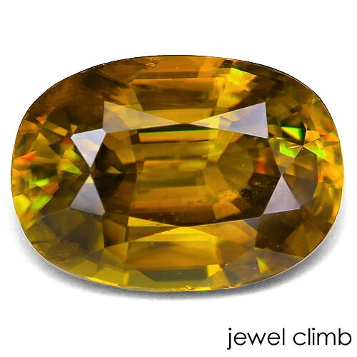 【７月の新誕生石特集】 ゴールデンスフェーン 宝石 ルース ２．６６ＣＴ|7月の誕生石スフェーン特集