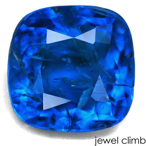 お値下げ！【驚愕の透明感！★ドイツから眩しいほどの蒼】アウイナイト リング アウイナイト/ダイヤモンド プラチナリング(オーバルカット/鑑別書付