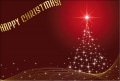 ポストカード　クリスマスカード　バラエティ　クリスマスツリー　キラキラ　［FC1053］