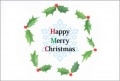 ポストカード　クリスマスカード　バラエティ　雪の結晶　クリスマスリーフ　［FC1061］