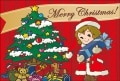ポストカード　クリスマスカード　イラスト　クリスマスツリー　プレゼント　　［FD1026］
