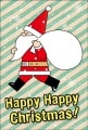 ポストカード　クリスマスカード　イラスト　サンタクロース　［FD2031］