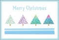 ポストカード　クリスマスカード　イラスト　クリスマスツリー　［FD1029］
