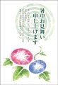 ポストカード　暑中見舞い　イラスト　アサガオ　［KD2008］