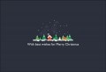 ポストカード　クリスマスカード　イラスト　雪　かわいい　［FD1030］