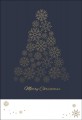 ポストカード　クリスマスカード　イラスト　雪の結晶　クリスマスツリー　［FD2034］